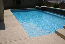 A residential pool area